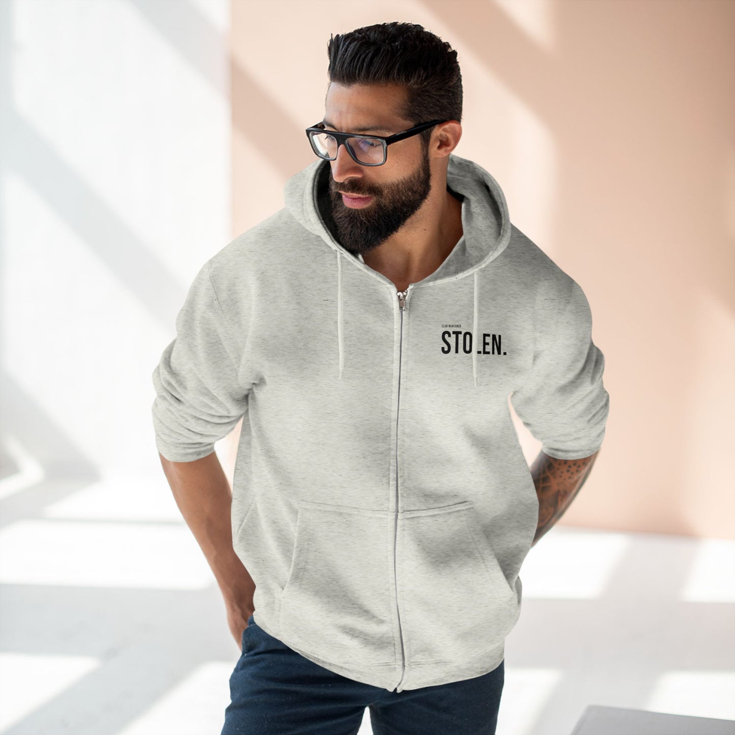 Hoodie__Oatmeal Heather__Front