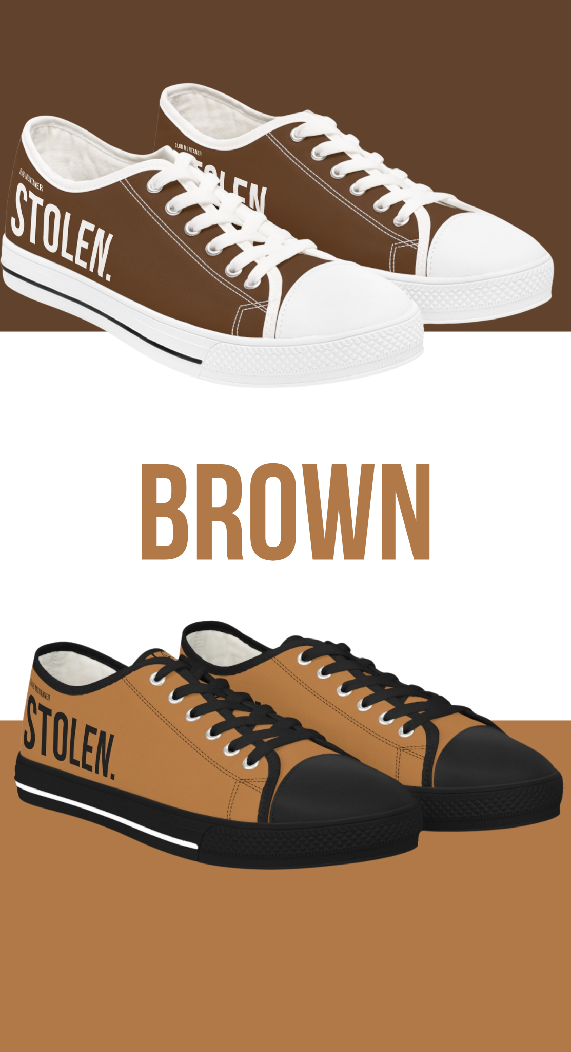 Stolen Brown Edition Men's Low Top Sneakers G2