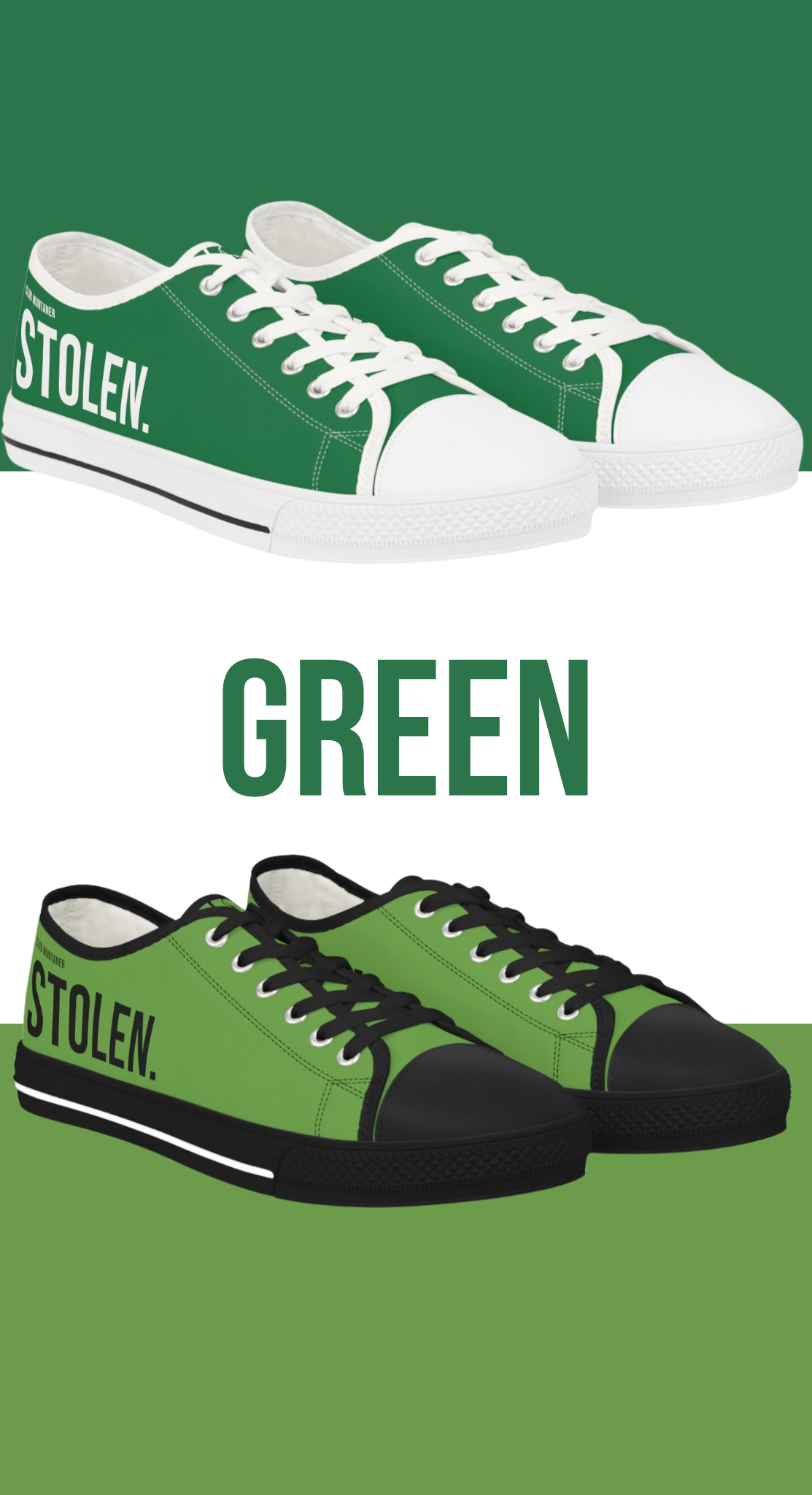 Stolen Green Edition Men's Low Top Sneakers G2