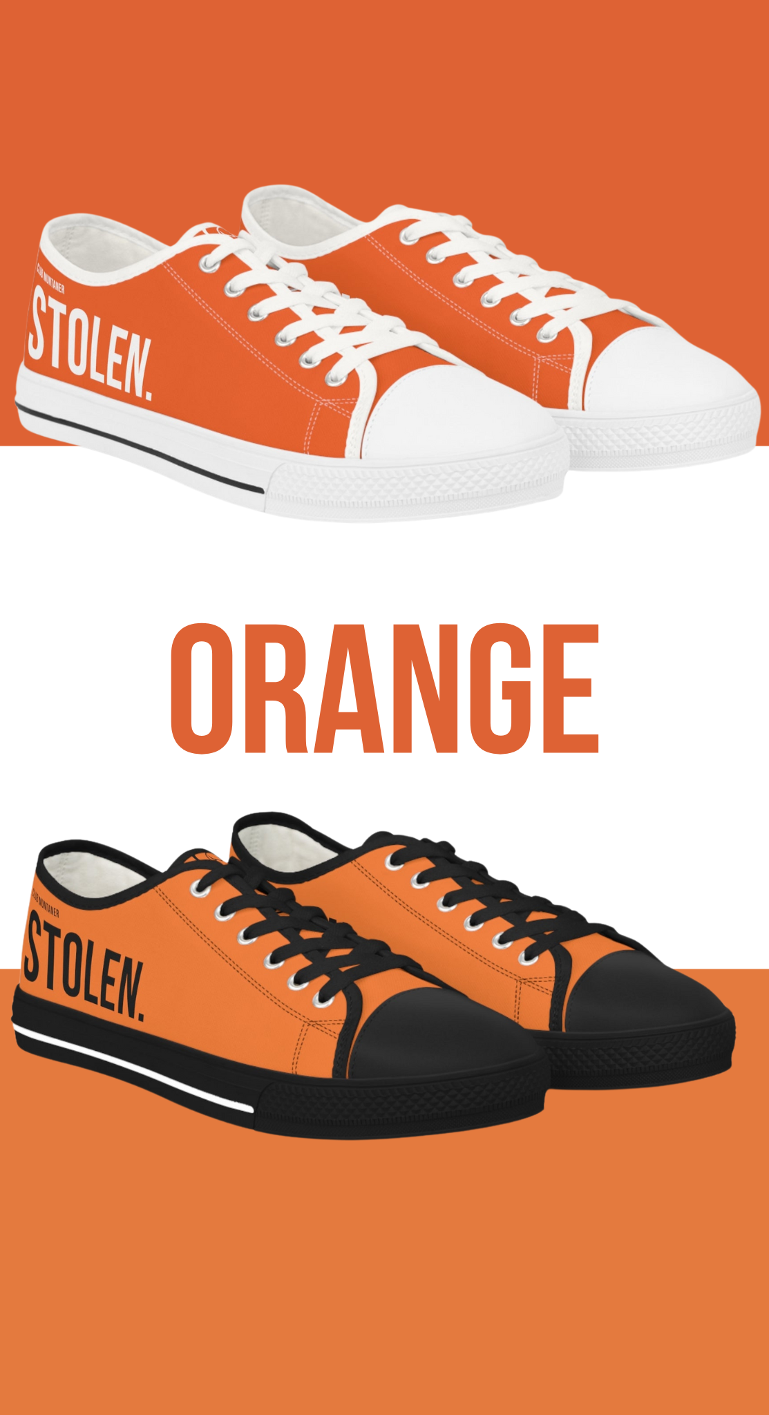 Stolen Orange Edition Men's Low Top Sneakers G2